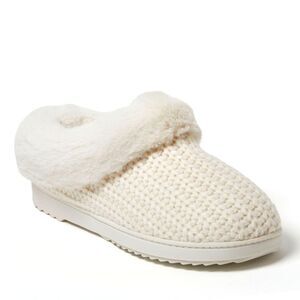 Dearfoams Women's Hannah Festive Knit Clog House Shoe Slipper